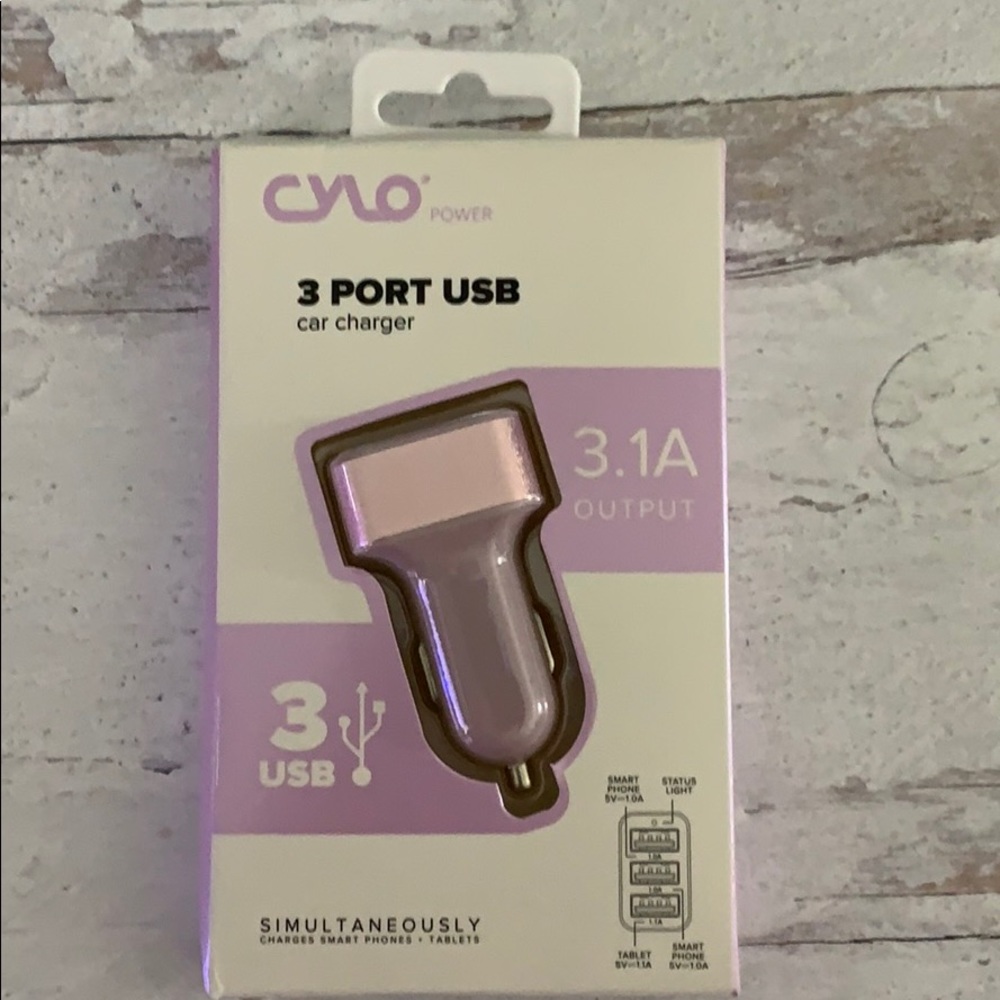CYLO 3 Port USB Car Charger